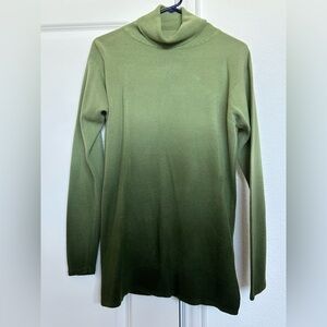 Elegant Olive Turtleneck Women's Top